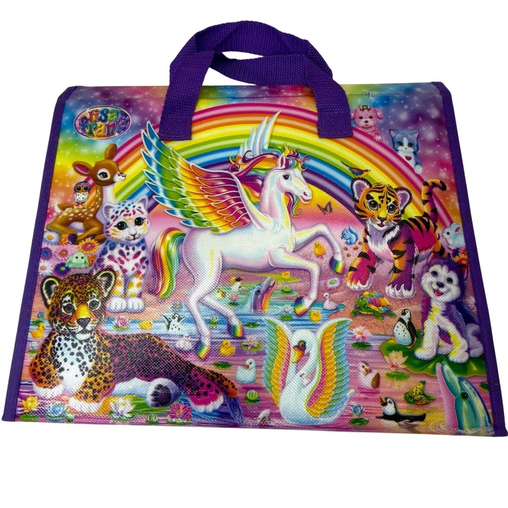 Lisa Frank Trifold Portfolio Organizer SK045 Rainbow Pegasus Leopard 2016
